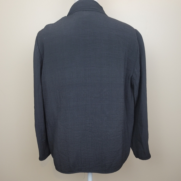 * Host Pick * Eileen Fisher Black Silk Blend Open Jacket Size PM - Picture 6 of 6